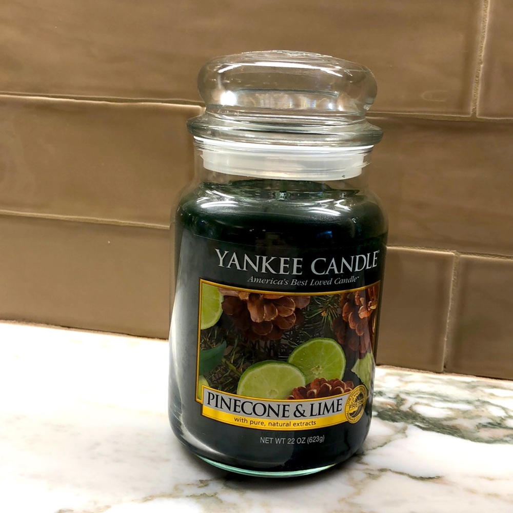 Yankee Candle ; 22 ounce; Brand New; Pinecone & Lime scent